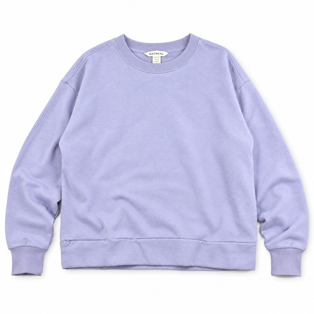 ATHLETA Crew Neck Sweatshirt Women's Medium‎ Periwinkle Purple Pullover Cotton
